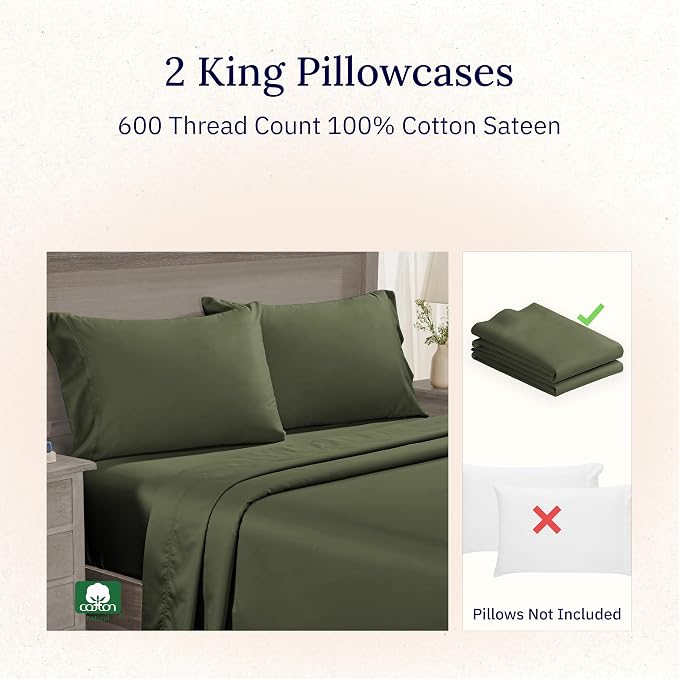 California Design Den King Size Pillowcase Set of 2 - Image 4