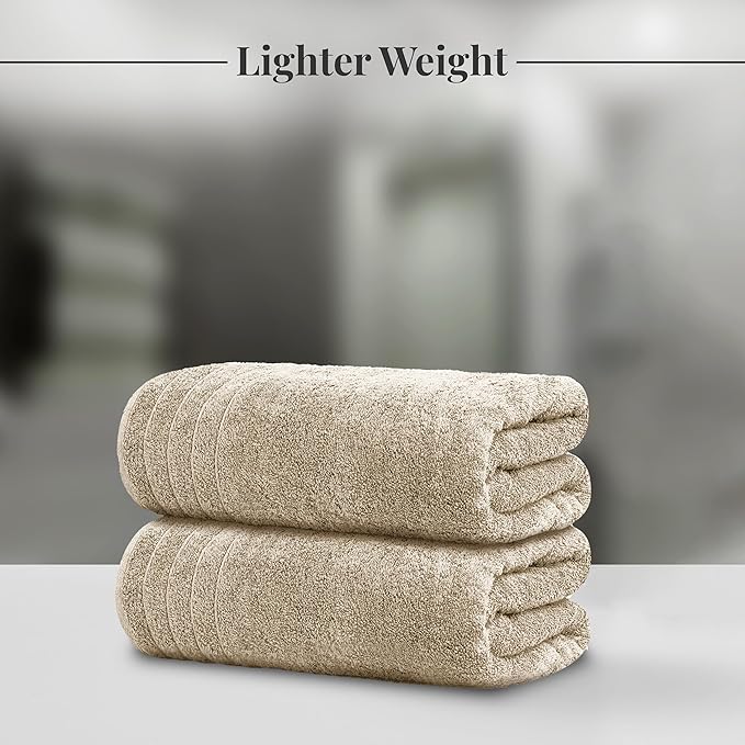 Tens Towels Pack of 4 Extra Large Bath Towels 30 x 60 Inches, 100% Cotton - Image 2