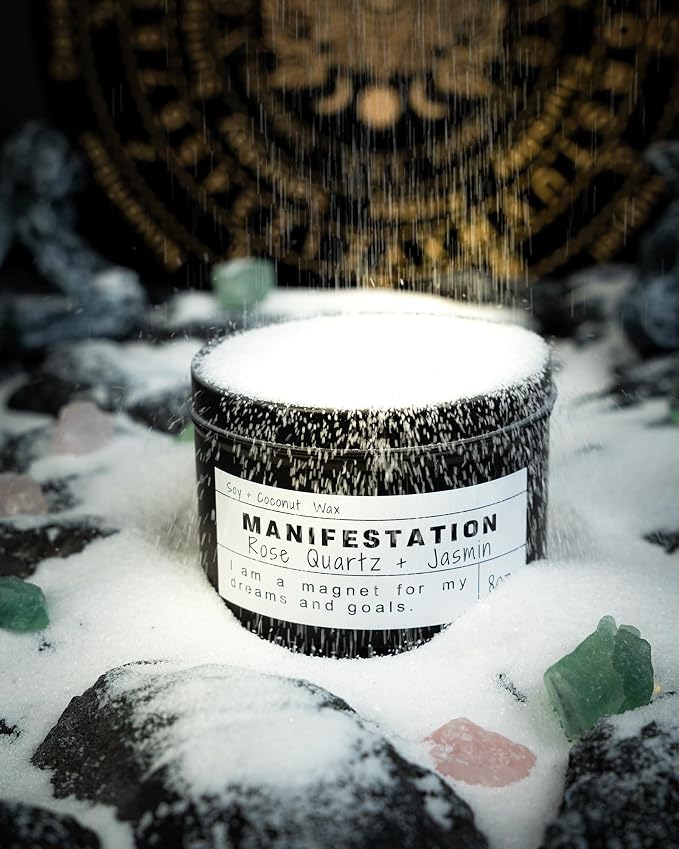 Crystal Soy Candles, Handmade Wishing Gifts, Wishing Law of Attraction - Image 3