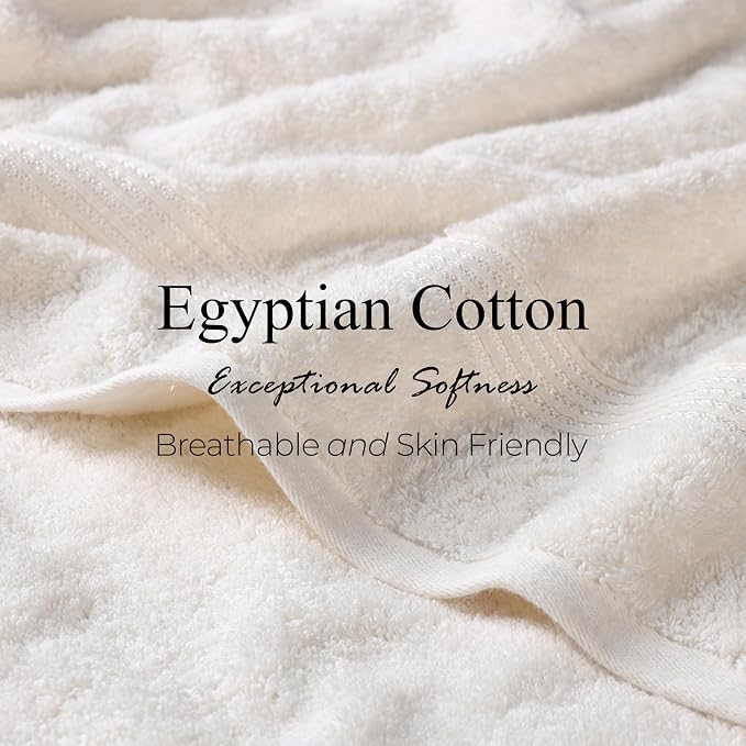 Superior Egyptian Cotton 9-Piece Towel Set, Guest Bath Decor Essentials - Image 7