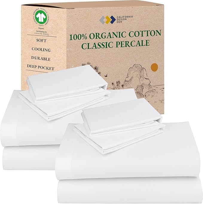 California Design Den 2-Pack Percale Sheets King Size Set by CaliforniaDesignDen