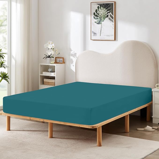 HBHLFZ Twin Fitted Sheet Only, Soft Breathable Bottom Sheet by HBHLFZLuxuryHomeLife