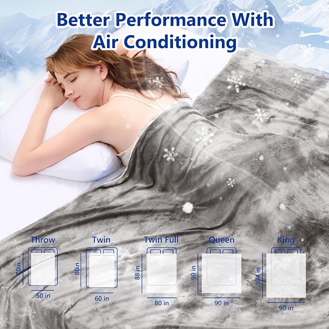 Topcee Cooling Throw Blanket for Night Sweats Decorative Tie Dye, Absorbs Heat - Image 7