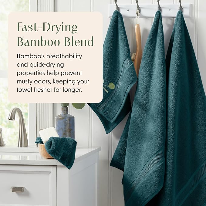 Springtree Home Luxury Viscose from Bamboo Bath Towel Set of 4 | 35% Viscose - Image 4