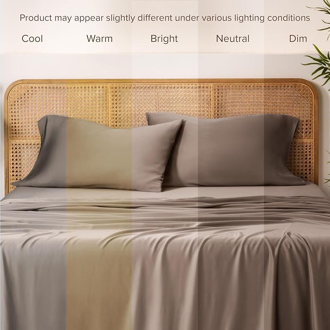 Bare Home 100% Rayon Made from Bamboo Luxury Standard Size Set of 2 Cooling - Image 5