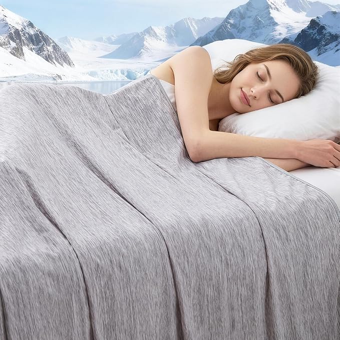 Cooling Blanket Throw Size, Cold Blanket Thin Lightweight Breathable Soft by PENGZHUTECHNOLOGY