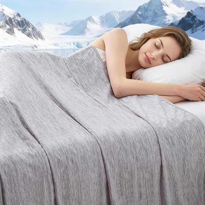 Cooling Blanket Queen Size, Cold Blanket Thin Lightweight Breathable Soft by PENGZHUTECHNOLOGY