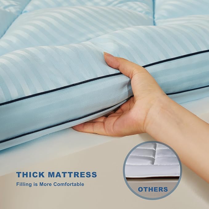 BEDLORE California King Mattress Topper, Thick Pillow Top Pad - Image 7