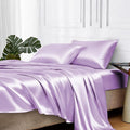 MR&HM Satin Bed Sheets with Elastic Corner Straps, King Size Sheets Set by MRHM