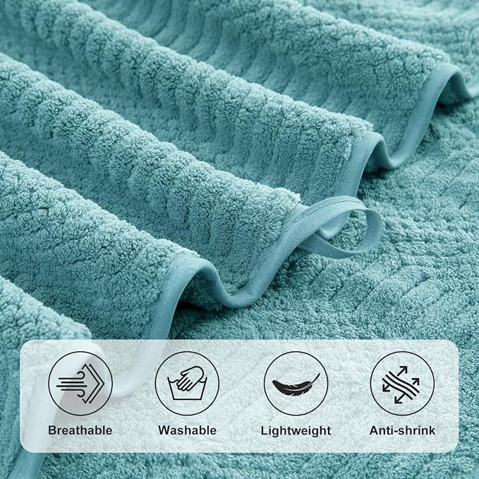 8 Piece Bath Towel Set-2 Oversized Bath Sheets, 2 Hand Towels, 4 - Image 9