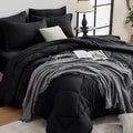 HEVUMYI Black 120x98 Oversized King Comforter Set by HEVUMYI