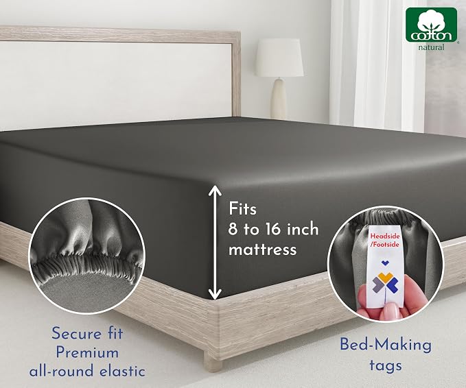 California Design Den 2-Pack Queen Fitted Sheet Only Deep Pocket - Image 5