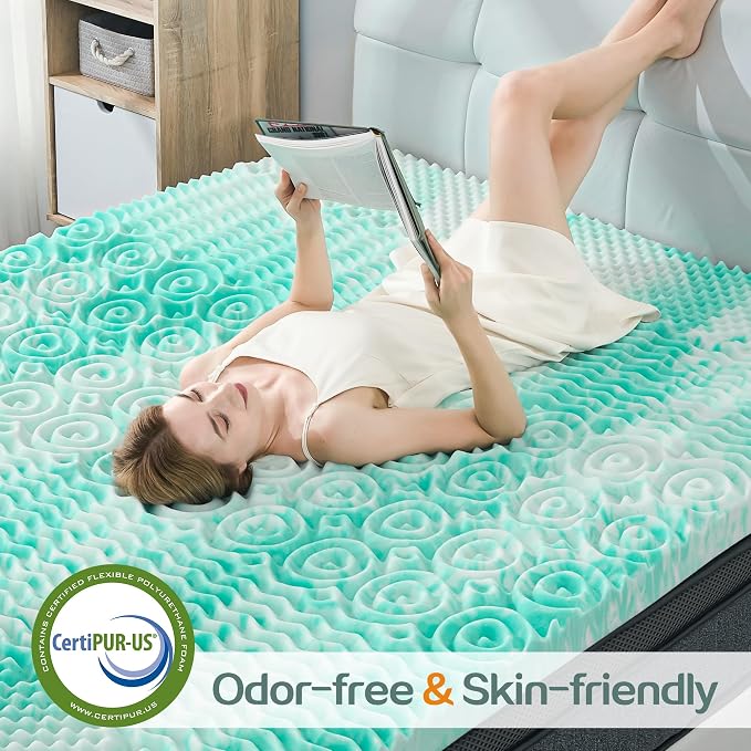 SINWEEK 2 Inch Memory Foam Mattress Topper Twin XL, Twin Extra Long Mattress - Image 3