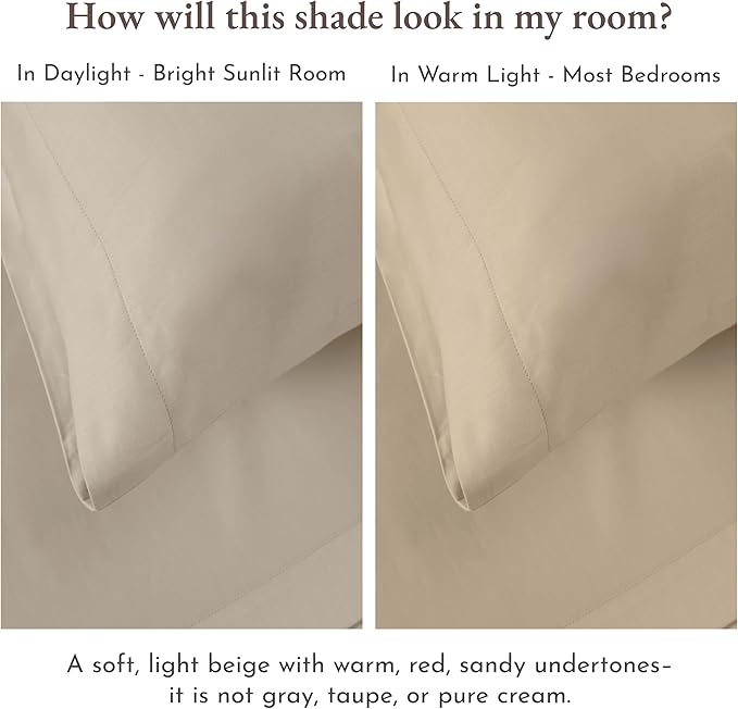 California Design Den Full Size Fitted Sheet Only, Soft 100% Cotton Sateen - Image 5