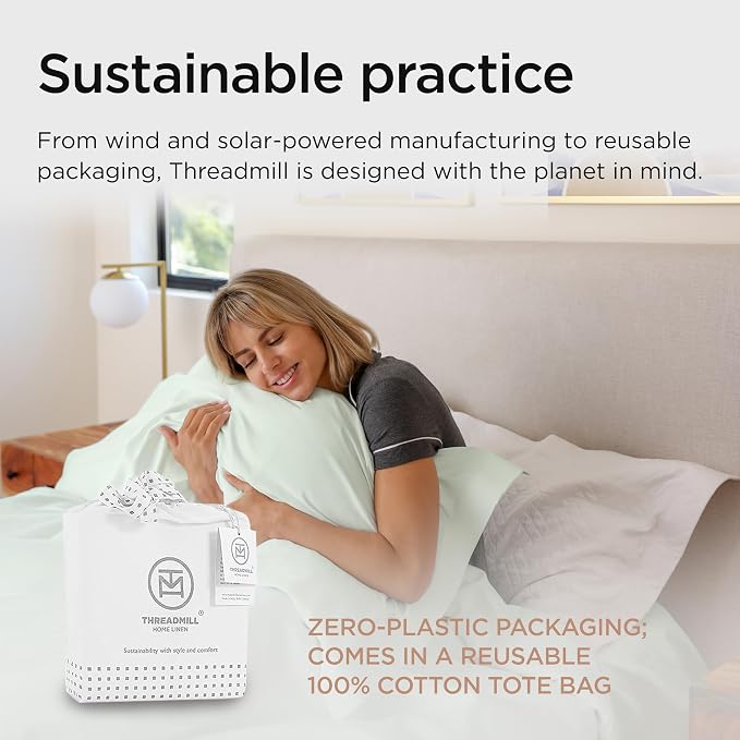 Threadmill King Size Sheets | 800 Thread Count King Bed Sheets Set - Image 7