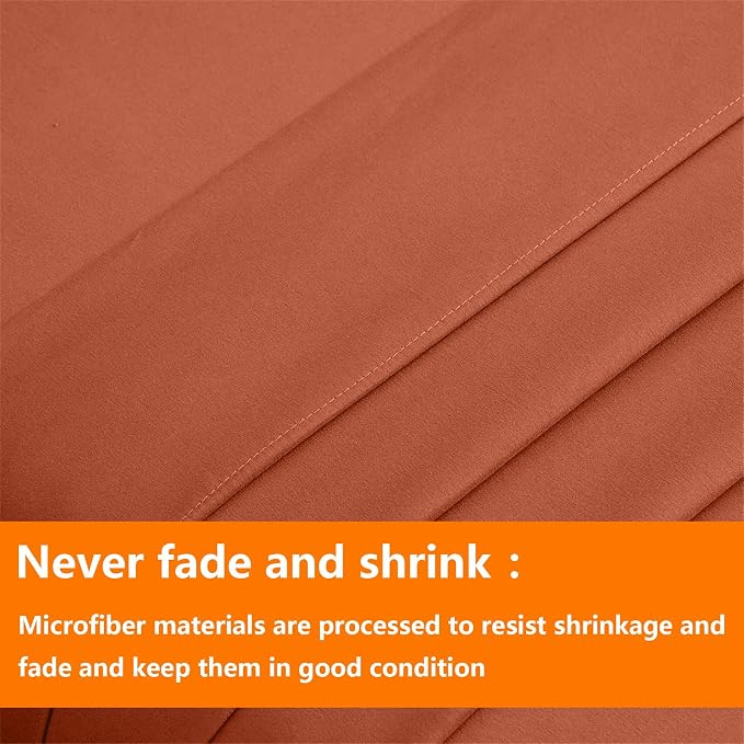 TAIMIT Burnt Orange Queen Size Comforter Set - Image 7