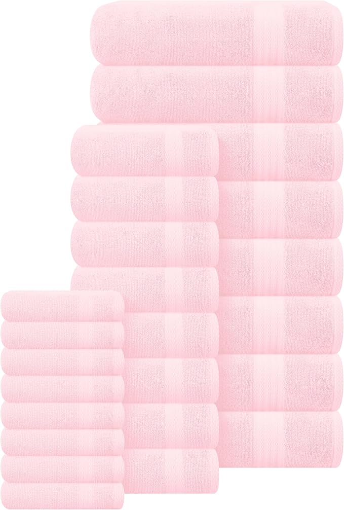 GLAMBURG Ultra Soft 24-Piece Towel Set - Image 3