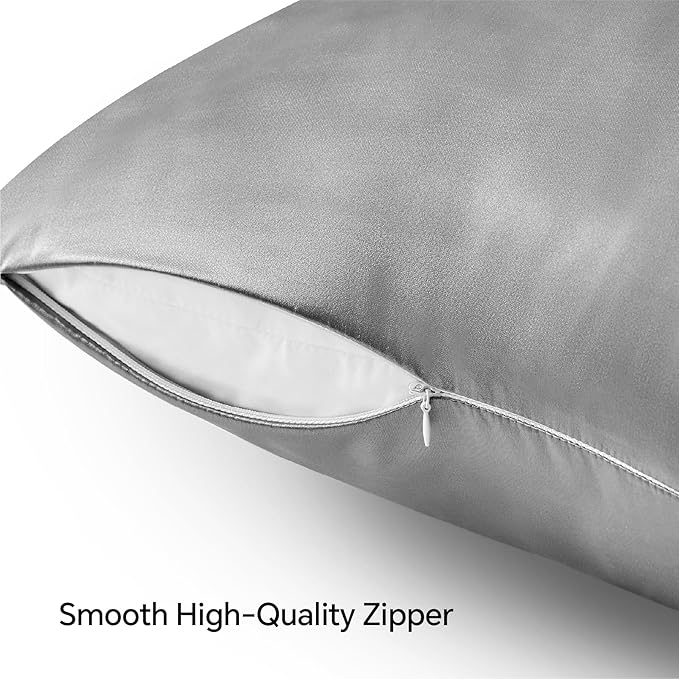 BEDELITE Satin Pillowcase with Zipper, Super Soft and Cooling Similar to Silk - Image 5