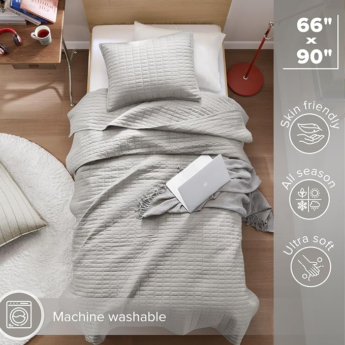 Comfort Spaces Kienna Quilt Set- Double Sided Stitching Design Summer Blanket - Image 3