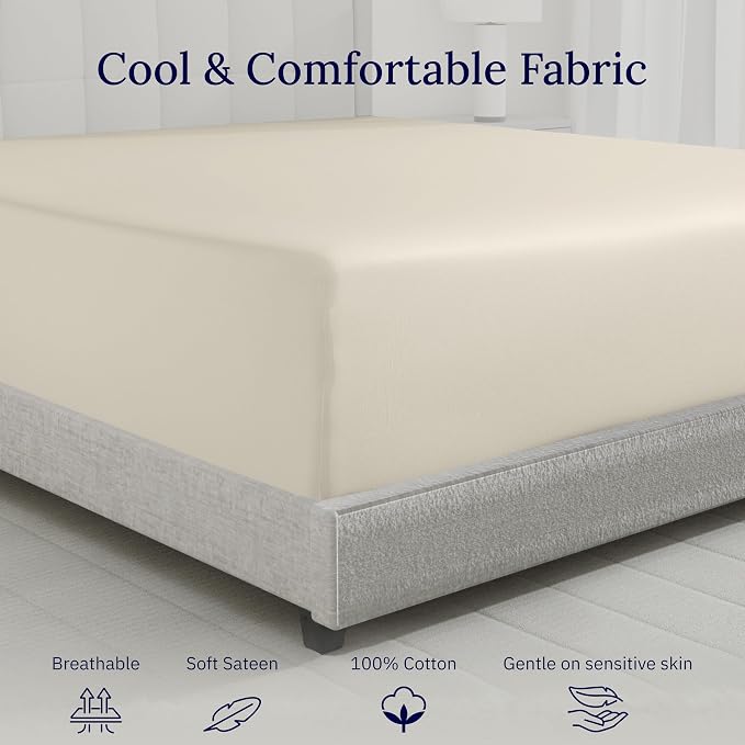 California Design Den Luxurious King Size Fitted Sheet Only - Image 8