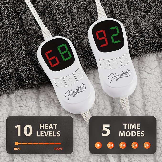 Homemate Electric Heated Blanket Queen - Image 4
