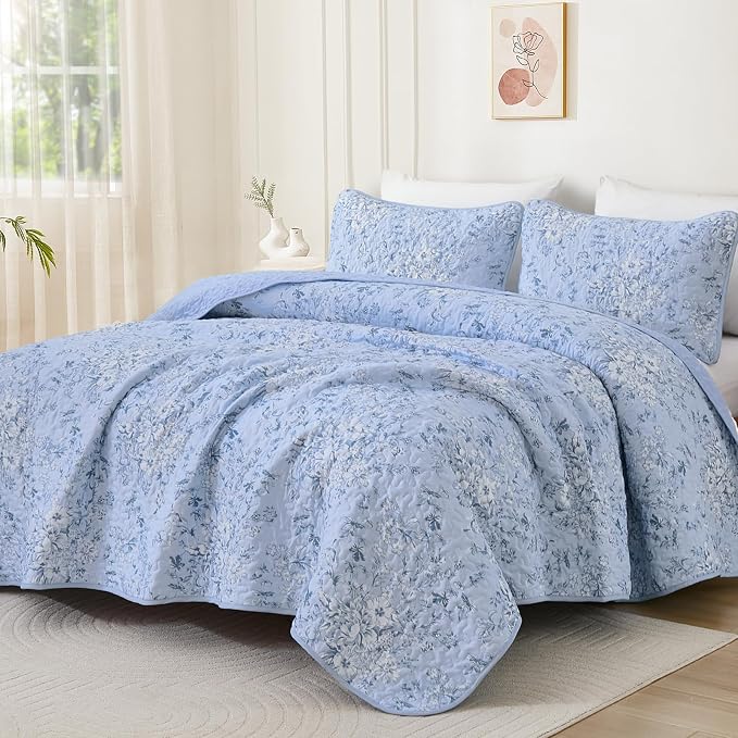 WONGS BEDDING Quilt King Size, Botanical Quilt - Image 8