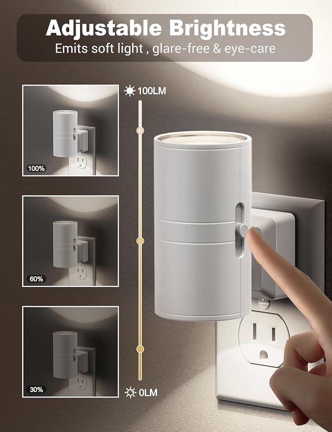 JandCase Night Lights Plug into Wall, Dimmable Night Light Plug in, Modern - Image 2