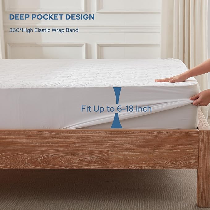 BEDLORE Waterproof Mattress Protector, RV Queen Size Mattress Pad Noiseless - Image 4
