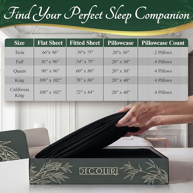 DECOLURE 100% Viscose Derived from Bamboo Sheets Queen Size - Image 8