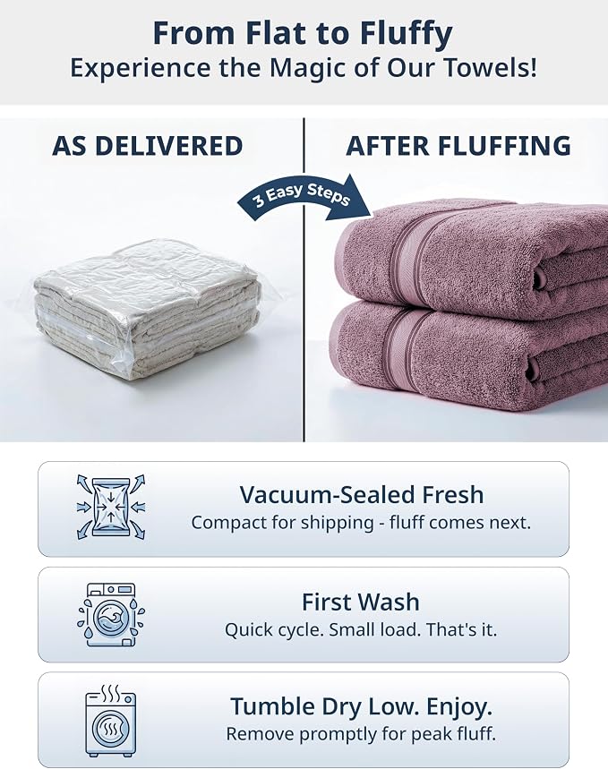 LANE LINEN 100% Cotton Bath Sheets - Image 3