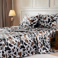 MR&HM Satin Bed Sheets with Elastic Corner Straps, Queen Size Sheets Set by MRHM