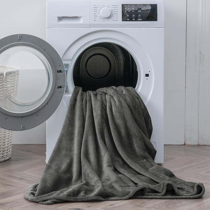 BEDELITE Flannel Sheets Queen Size Dark Grey - Image 8