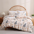 JSD Fall Floral Duvet Cover Set King Size, 3 Piece Boho Botanical Printed by JSD