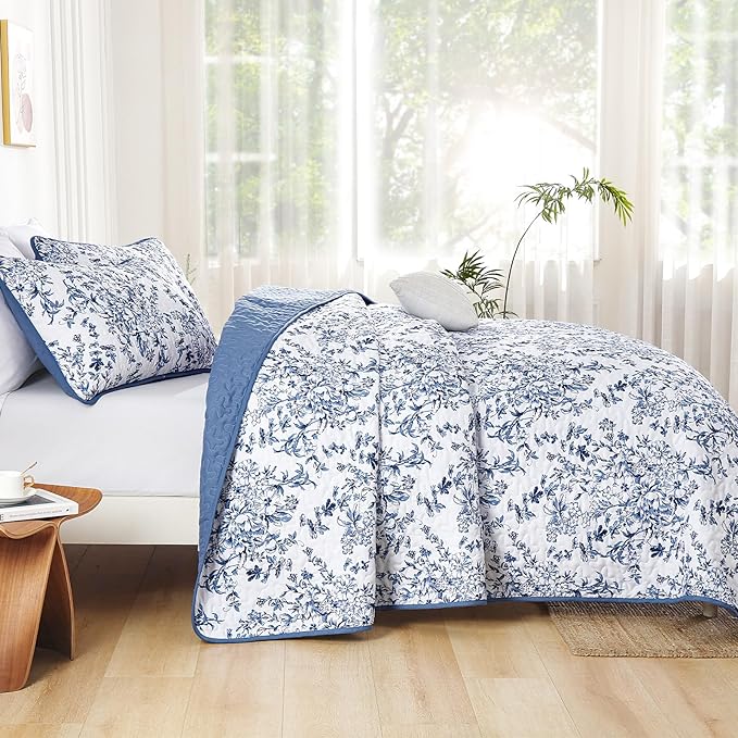WONGS BEDDING Quilt Queen Size, Botanical Quilts - Image 3