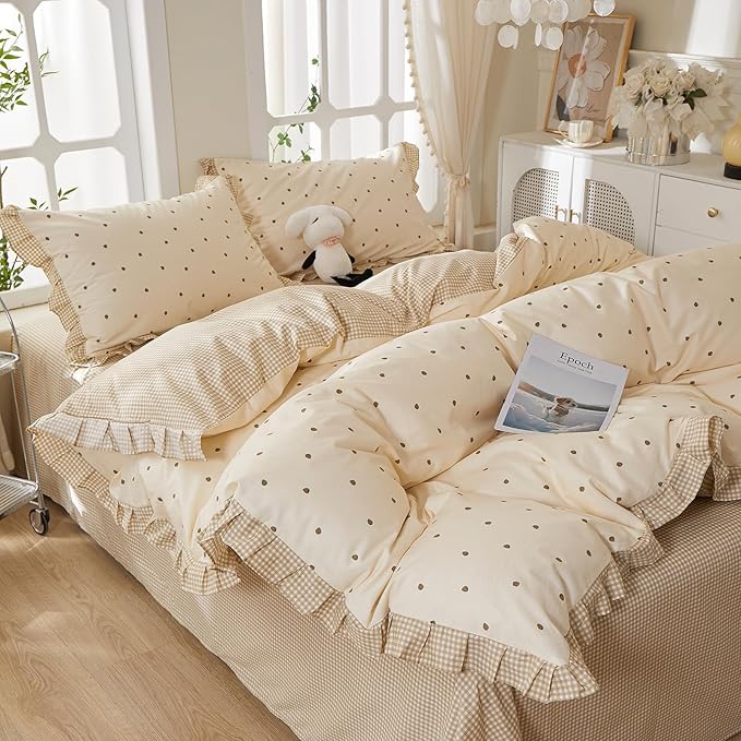 mixinni Floral Duvet Cover Set Twin XL Size – 100% Cotton 3-Piece Bedding Set - Image 5