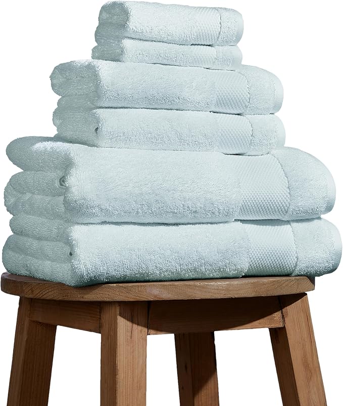 BIOWEAVES 100% Organic Cotton 700 GSM Plush 6-Piece Towel Set GOTS Certified by BIOWEAVES