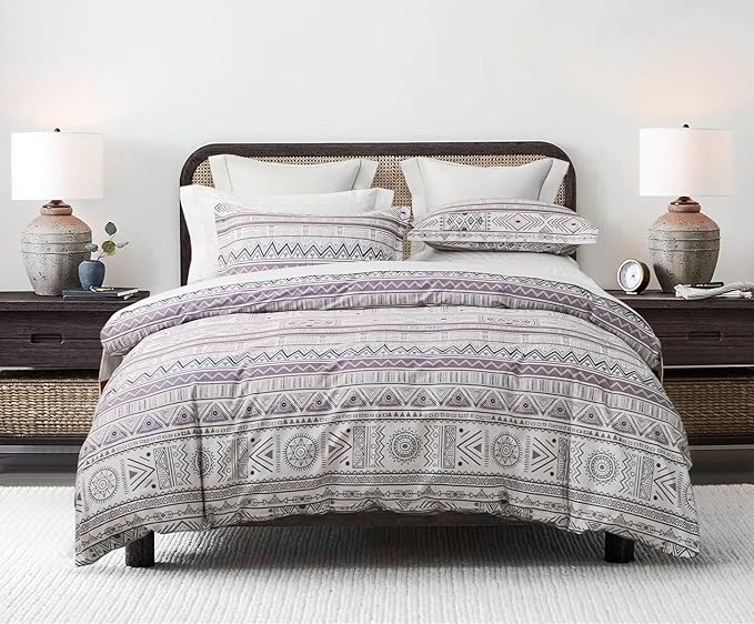 SLEEPBELLA Boho Chic Striped King Size Duvet Cover Set by SLEEPBELLA