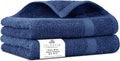 100% Cotton Hand Towel Set of 2, Sustainable, Highly Absorbent, Quick Drying by VillaCelestia