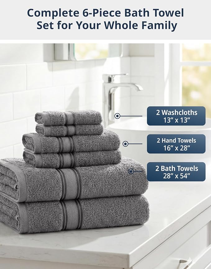 LANE LINEN Luxury Bath Towels Set - Image 4