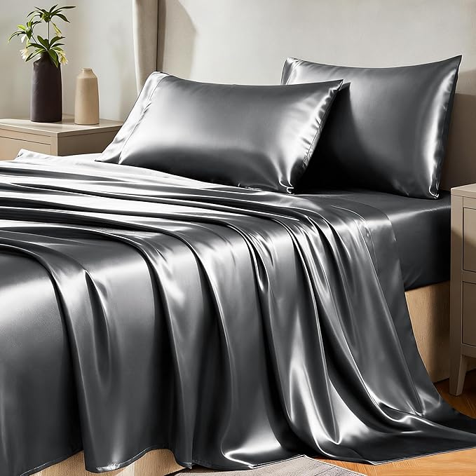CozyLux Satin Sheets Twin Sheet Set by CozyLux