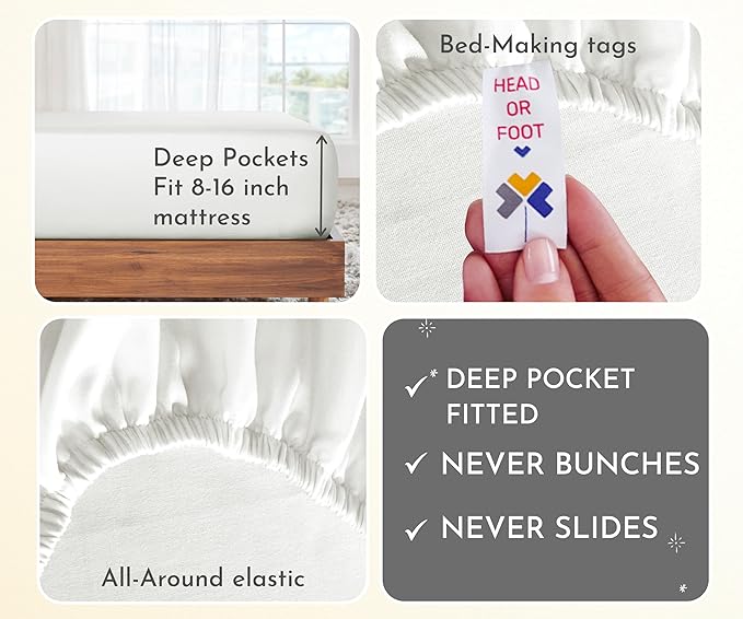 California Design Den 2-Pack 100% Cotton Sheet Sets King Size 400 Thread Count - Image 6