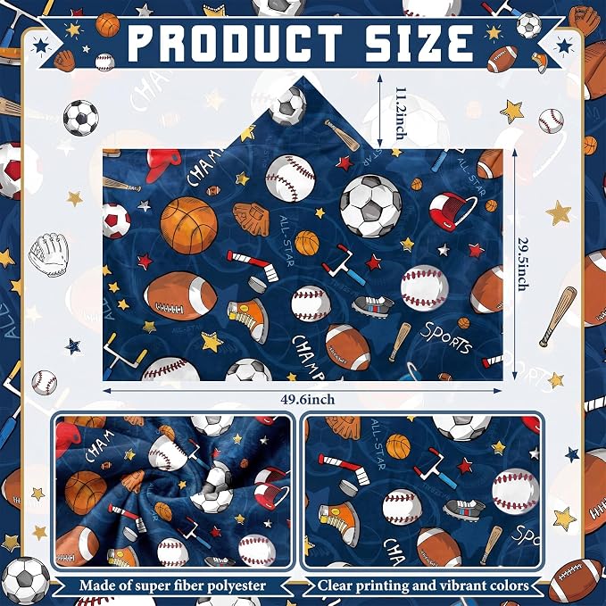 Peryiter 1 Pcs Ball Hooded Bath and Beach Towel 100% Cotton Pool Towels - Image 3