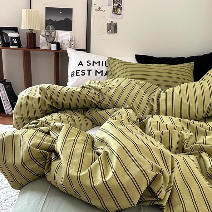 mixinni Vintage Stripes Duvet Cover Set King - Image 5