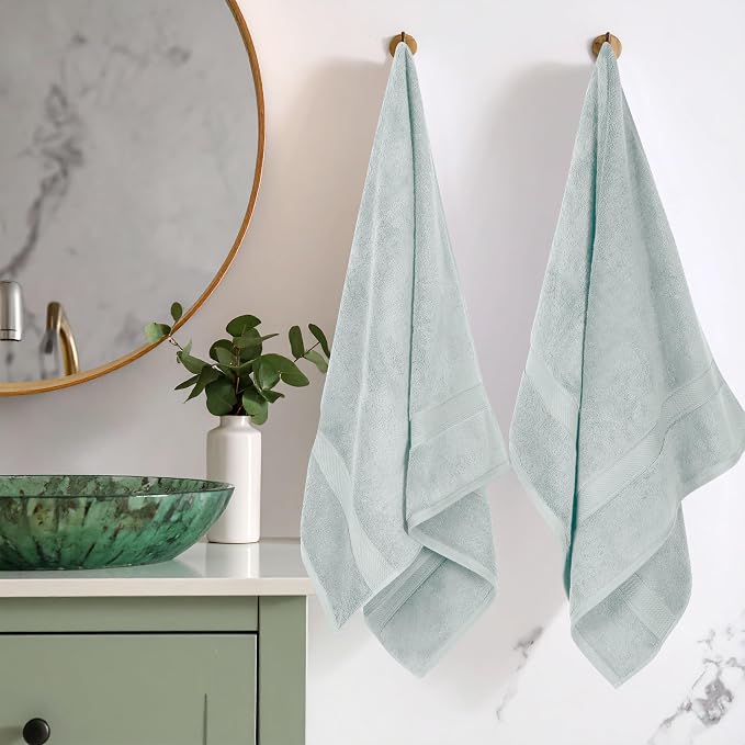 SUPERIOR Egyptian Cotton Pile Bath Towel Set of 2, Ultra Soft Luxury Towels - Image 2