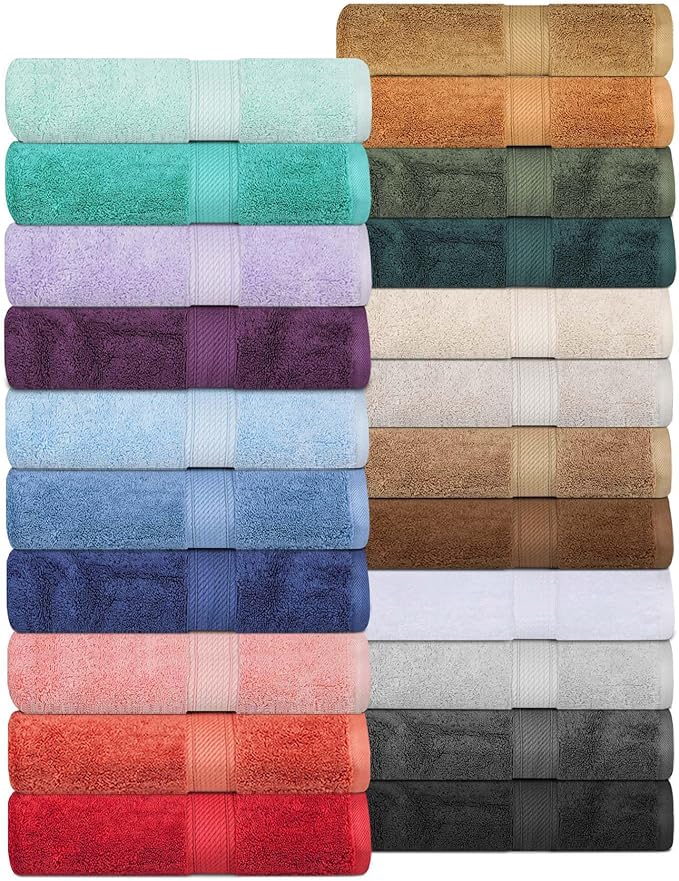 SUPERIOR Egyptian Cotton Pile 8 Piece Towel Set, Includes 2 Bath, 2 Hand - Image 11