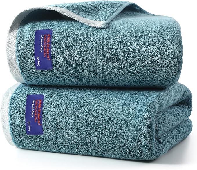 REDKISS 100% Cotton 2 Pack Luxury Bath Towels 27 x 54 Inches, Oversized Bath by REDKISSOnline