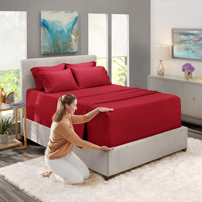 Hearth & Harbor Extra Deep Pocket Queen Sheets Sets - Image 3