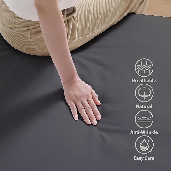 2-Pack 100% Egyptian Cotton Fitted Sheet TwinXL Size, 600 Thread Count Cotton - Image 4