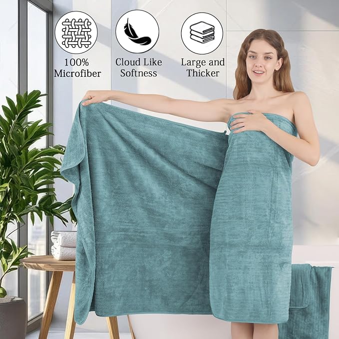 18 Piece Family Bath Towel Set Include 6 Bath Towels, 6 Hand Towels and 6 - Image 9
