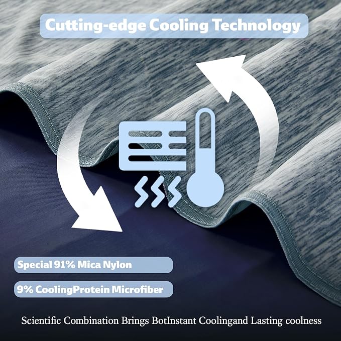Cooling Blanket Twin Size, Cold Blanket Thin Lightweight Breathable Soft - Image 4